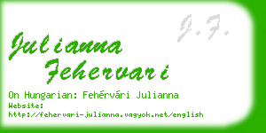 julianna fehervari business card