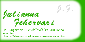 julianna fehervari business card